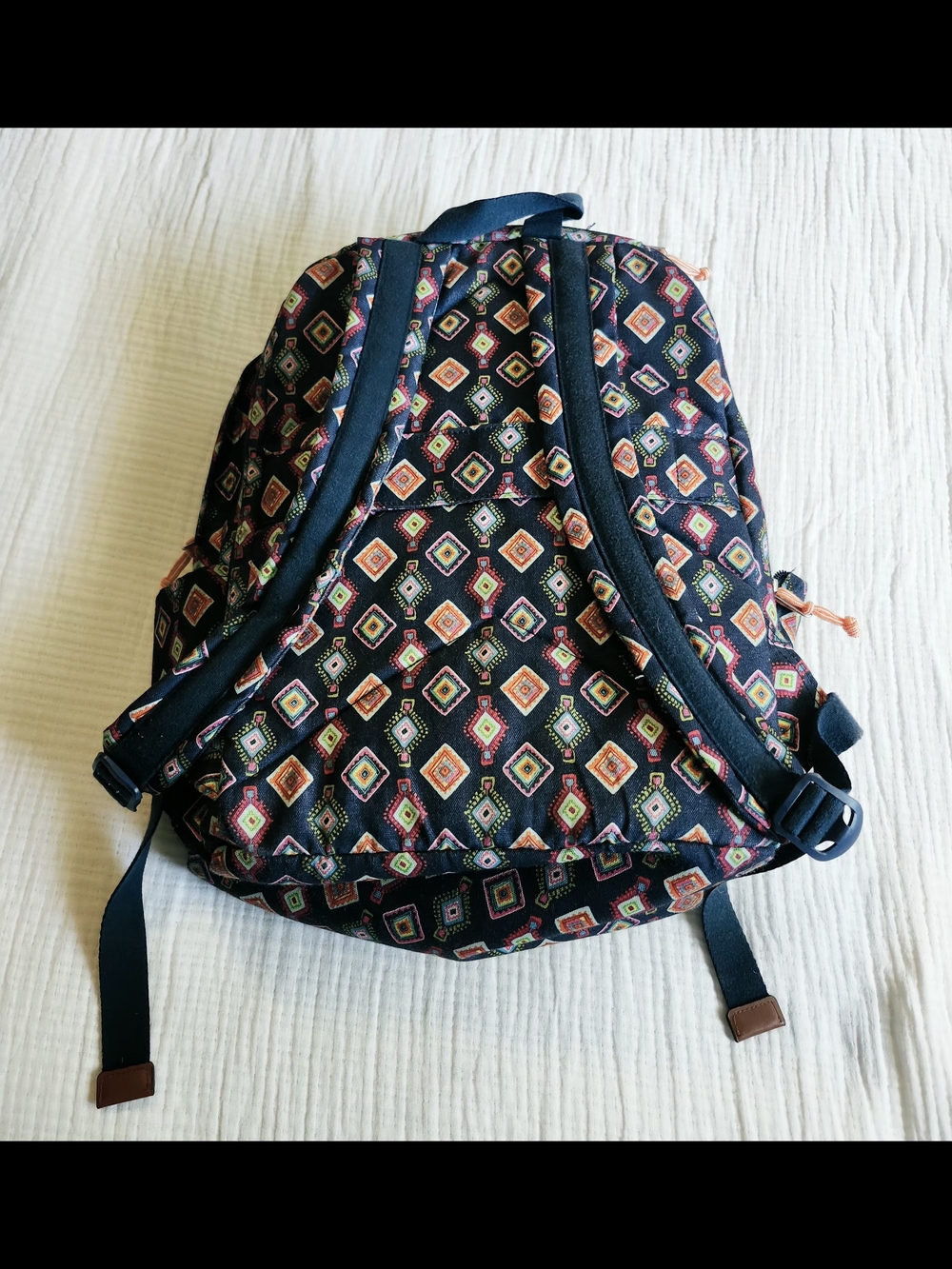 Vera Bradley Quilted Laptop Backpack - Multicolor Diamond Print - Picture 8 of 13